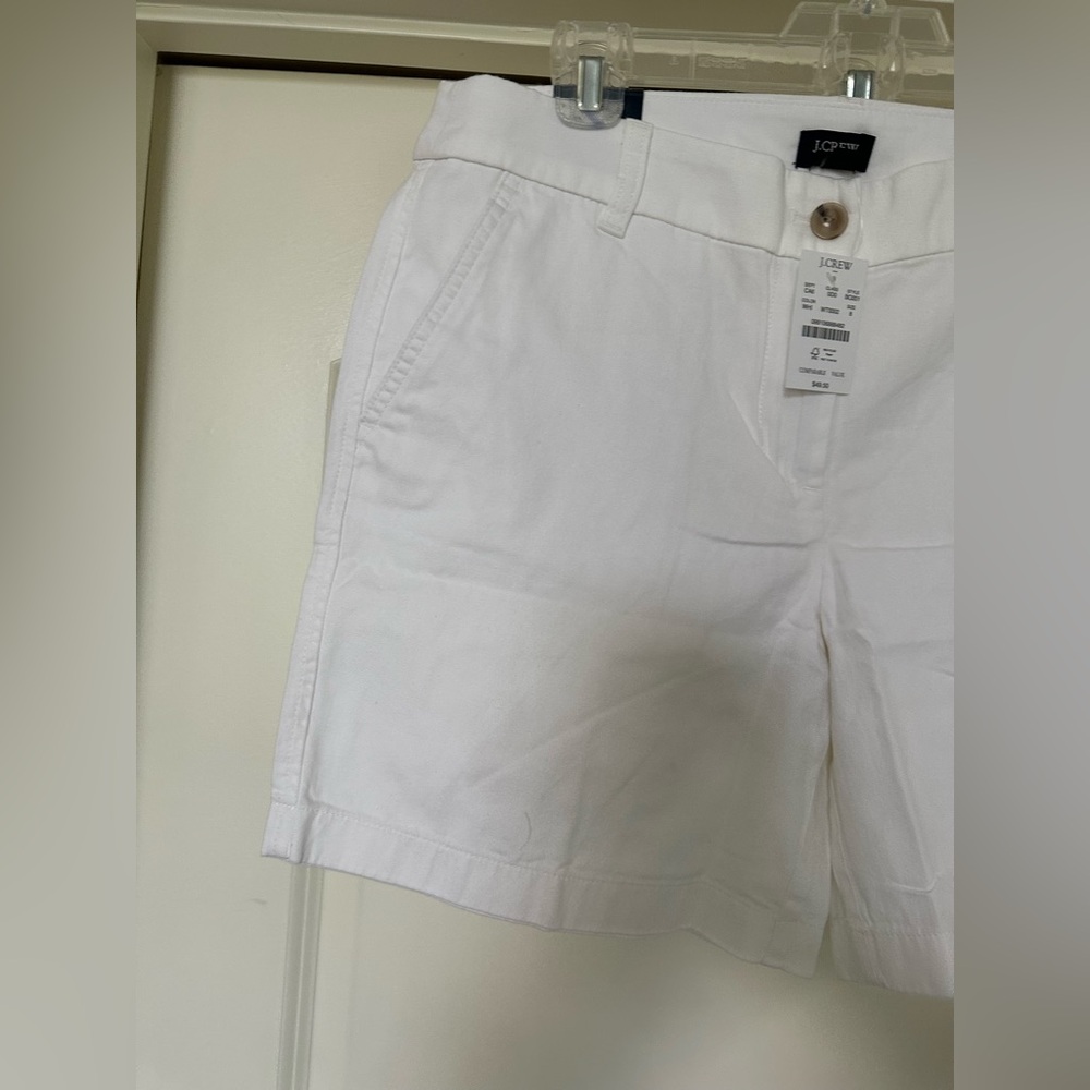 J.Crew - Stunning White Classic Chino Shorts 7" - BNWT! - Picture 3 of 7